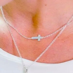 925 Sterling Silver Cross Necklace Handcrafted